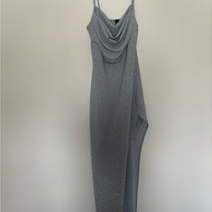 Windsor Sparkling Gray Asymmetrical Dress
